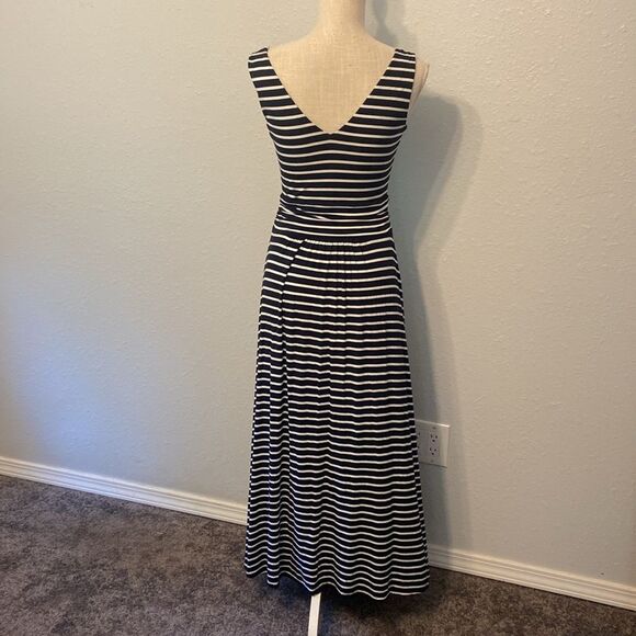 Boden Blue & White Striped Sienna Jersey Maxi Dress Size 4R - Picture 5 of 9